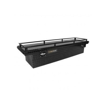 Camlocker 67in Low Profile Crossover Truck Tool Box Notched, Matte Black, Aluminum KS67LPFNRLMB